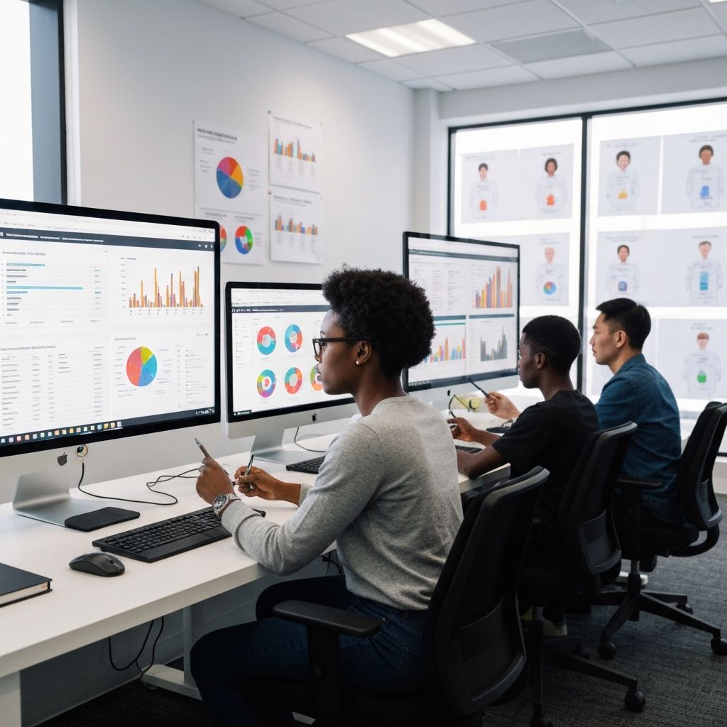 Zespół badaczy UX analizujący dane